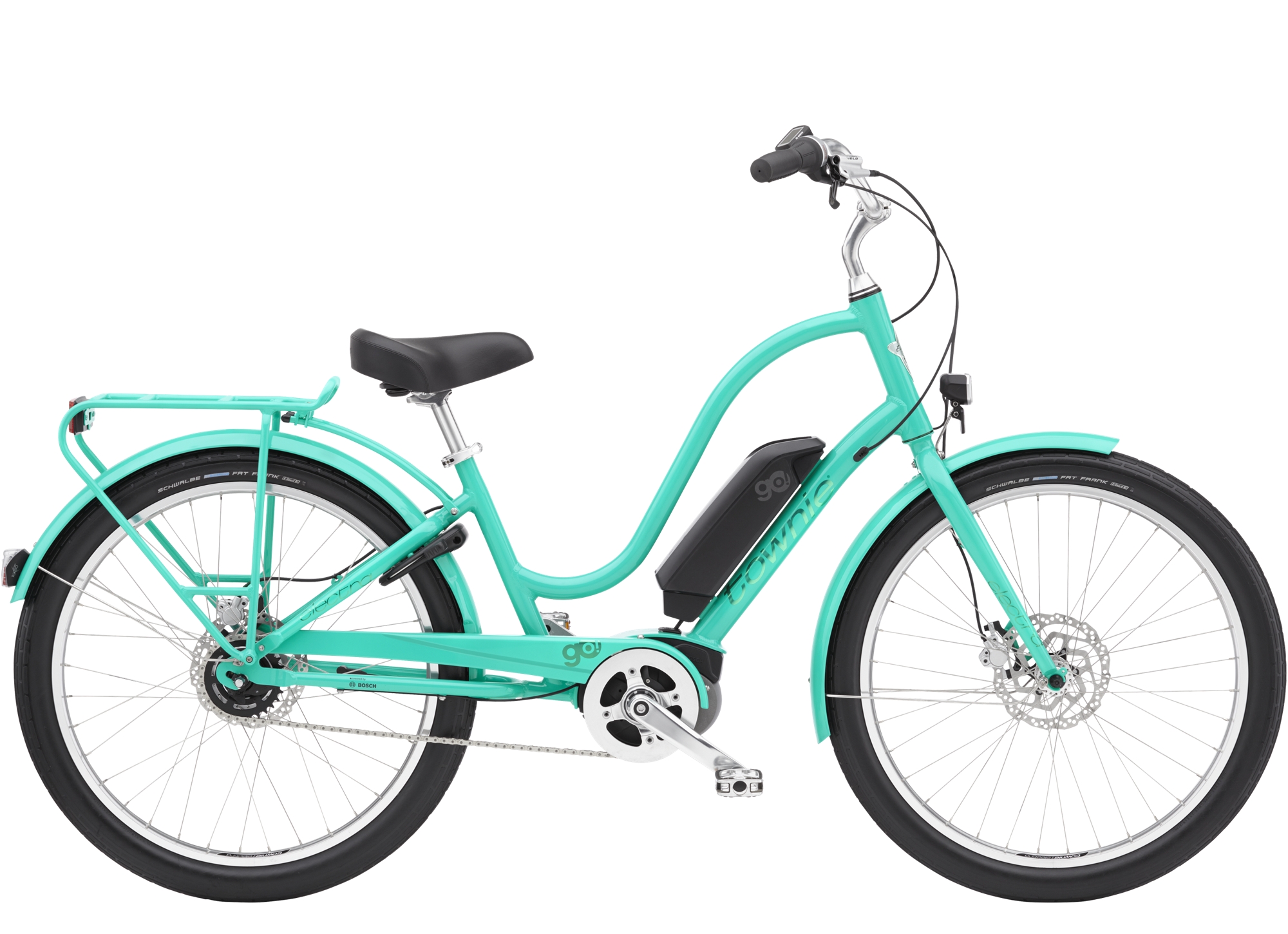 Product Image for Electra Townie Go! 5i EQ Step-Thru - Elcykel - 5-växlad, Jade, Ramstorlek: 26