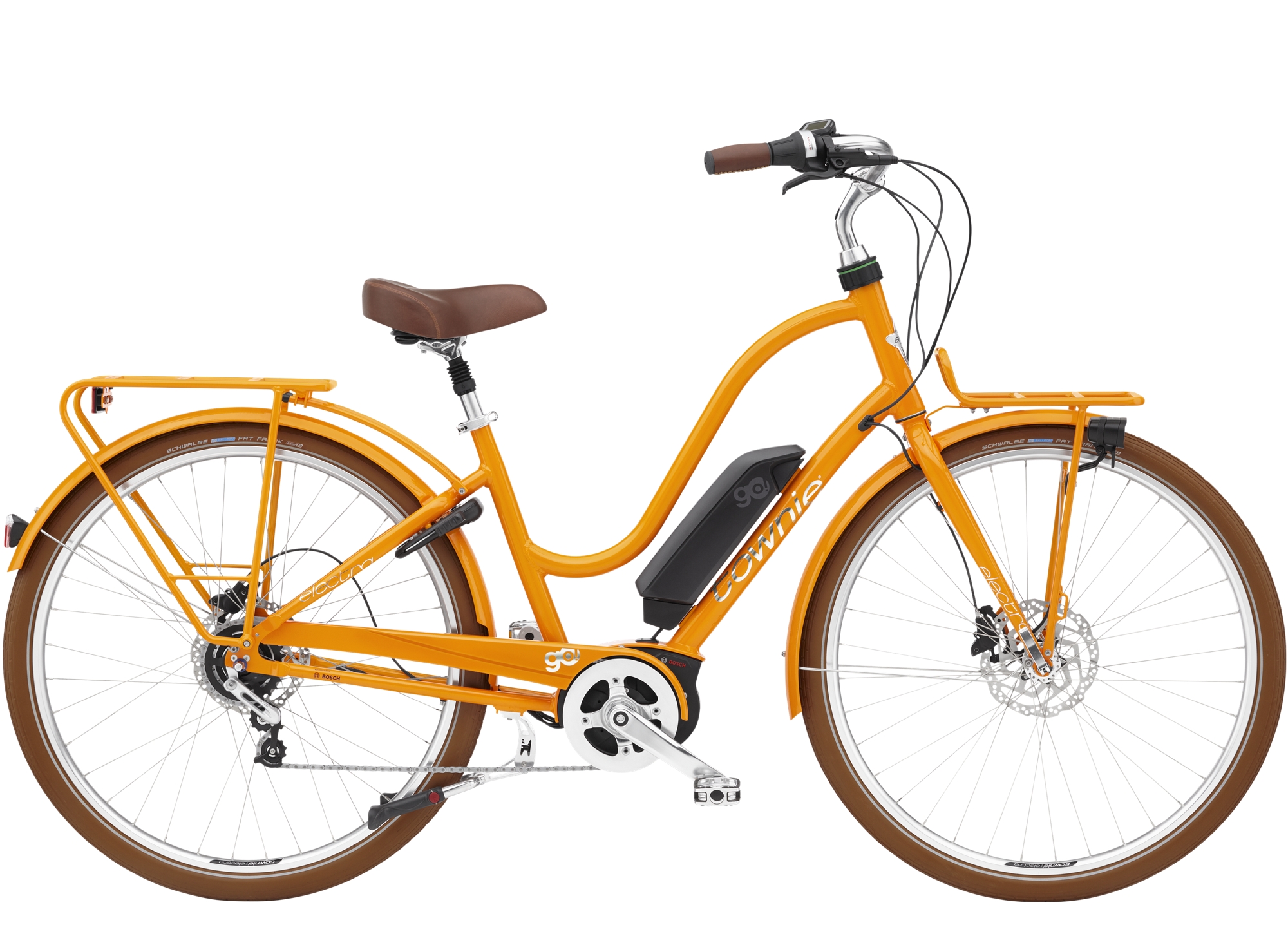 Product Image for Electra Townie Commute Go! 5i EQ Step-Thru - Elcykel - 5-växlad, Tangerine, Ramstorlek: M