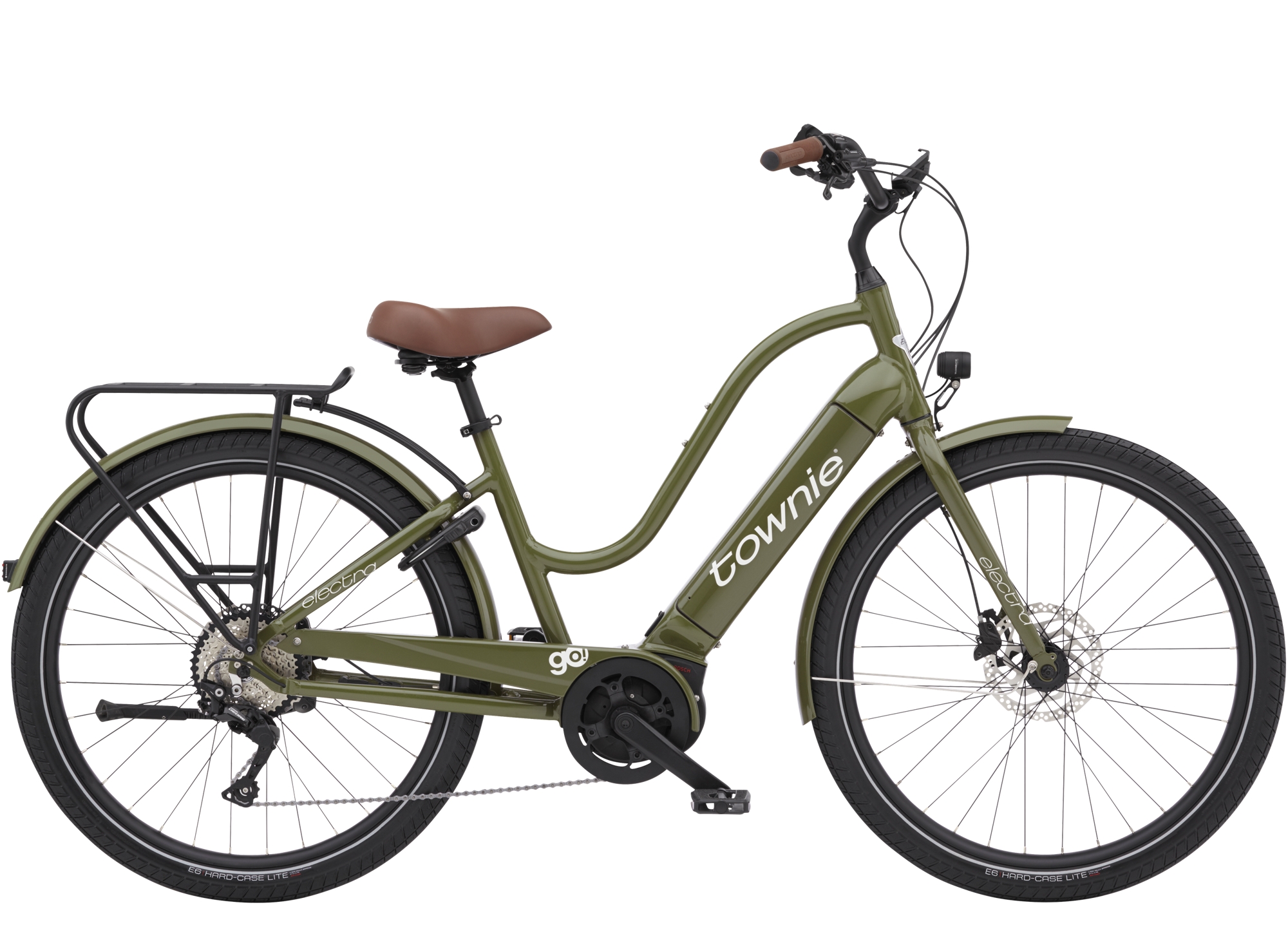 Product Image for Electra Townie Path Go! 10D EQ Step-Thru - Elcykel - 10-växlad, Olive, Ramstorlek: M