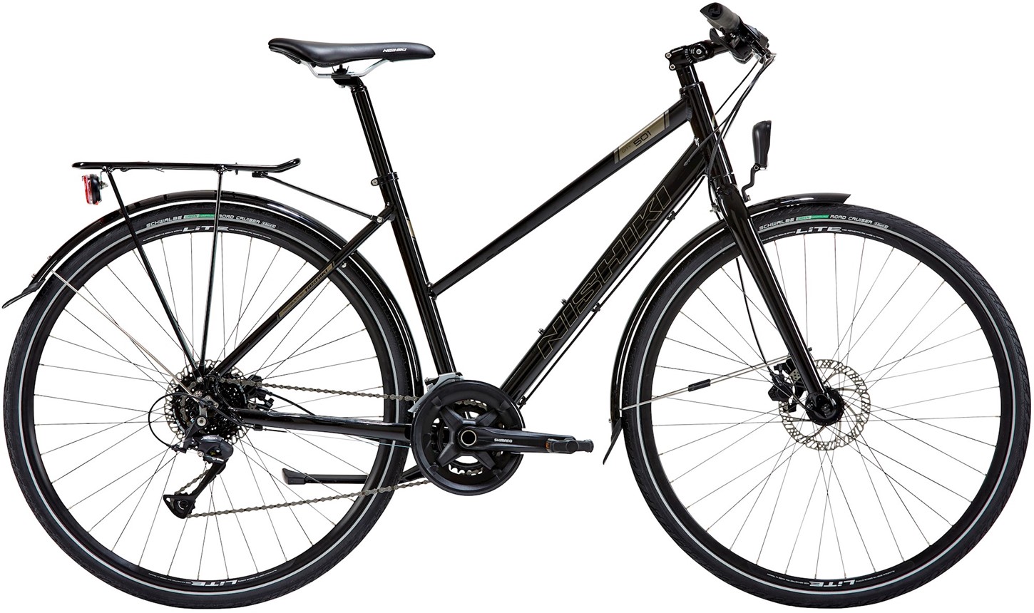 Product Image for Nishiki City 501 Dam - 18-växlad, blank svart, Ramstorlek: 18