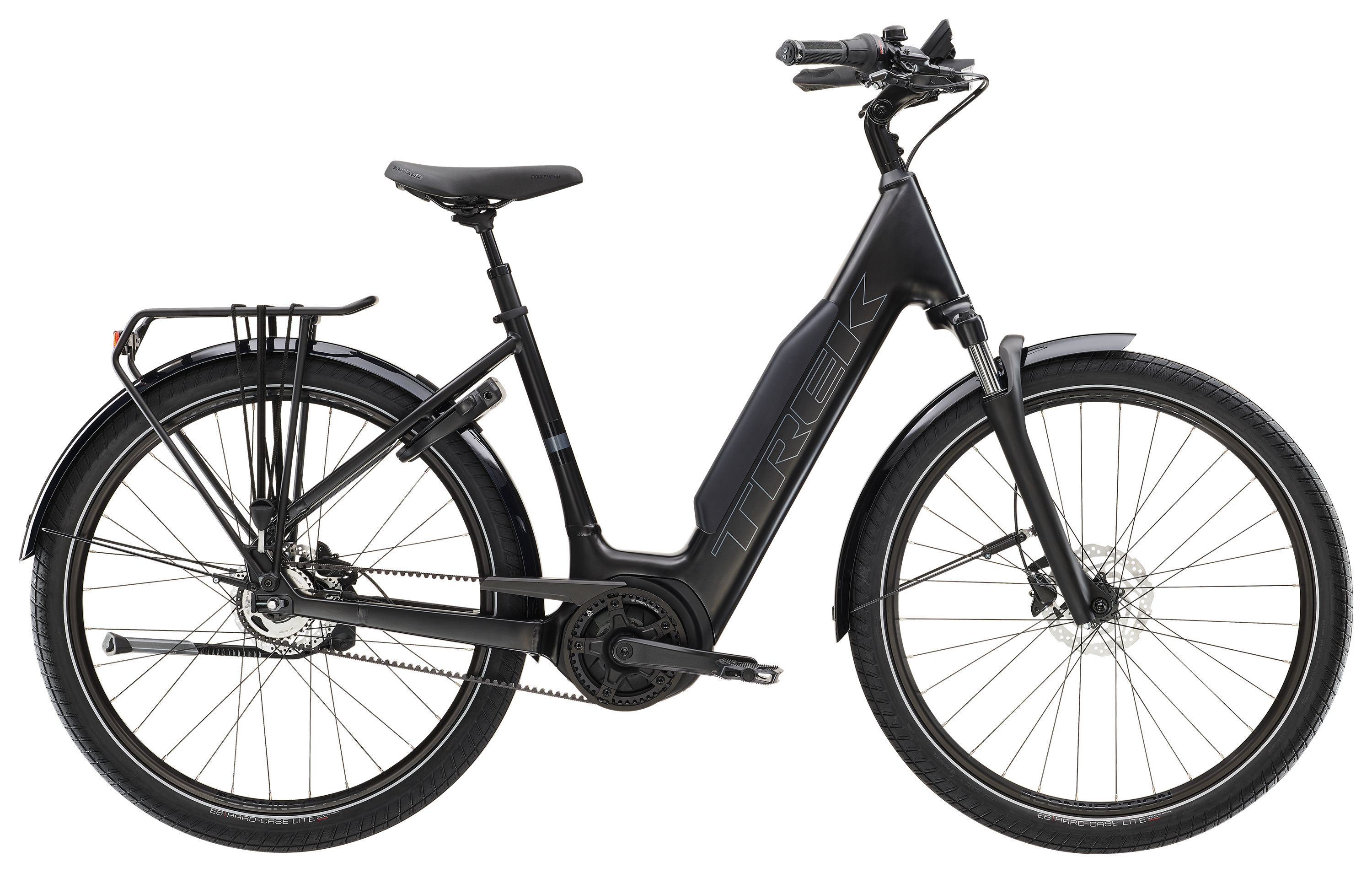Product Image for Trek District+ 4 Lowstep 800Wh - Elcykel - 5-växlad, Trek Black Satin, Ramstorlek: S