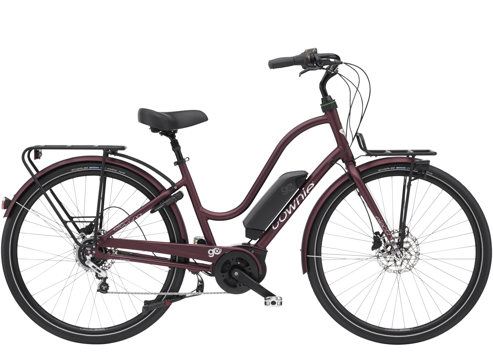 Product Image for Electra Townie Commute Go! 5i EQ Step-Thru - Elcykel - 5-växlad, Matte Oxblood, Ramstorlek: M