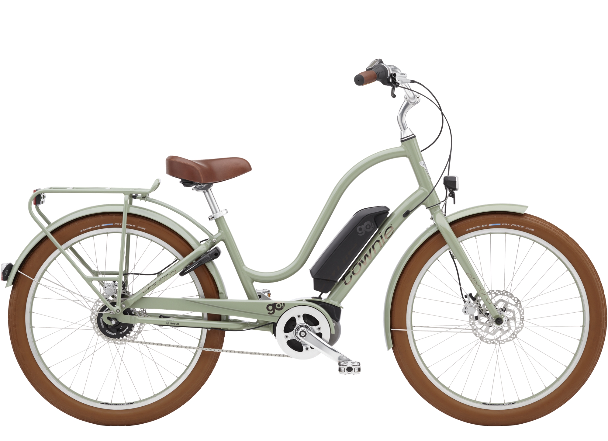 Product Image for Electra Townie Go! 5i EQ Step-Thru - Elcykel - 5-växlad, Green Tea, Ramstorlek: 26