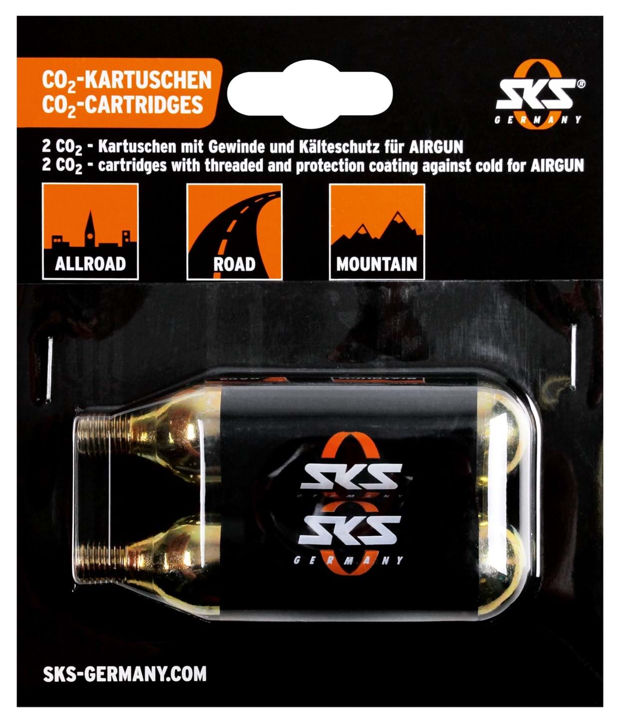 Product Image for SKS CO2-patron 16g med gänga 2-pack