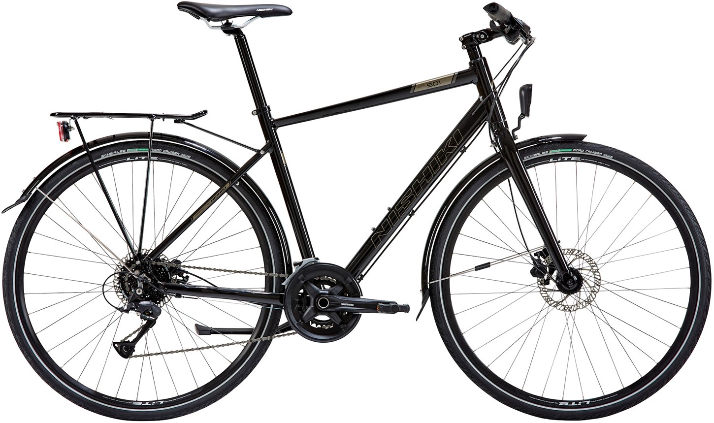 Product Image for Nishiki City 501 Herr - 18-växlad, blank svart, Ramstorlek: 22