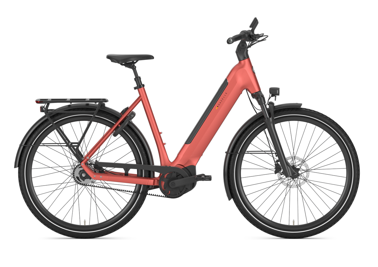Product Image for Gazelle Ultimate C5+ 600Wh Low-Step - Elcykel - 5-växlad, Metallic Orange, Ramstorlek: 57
