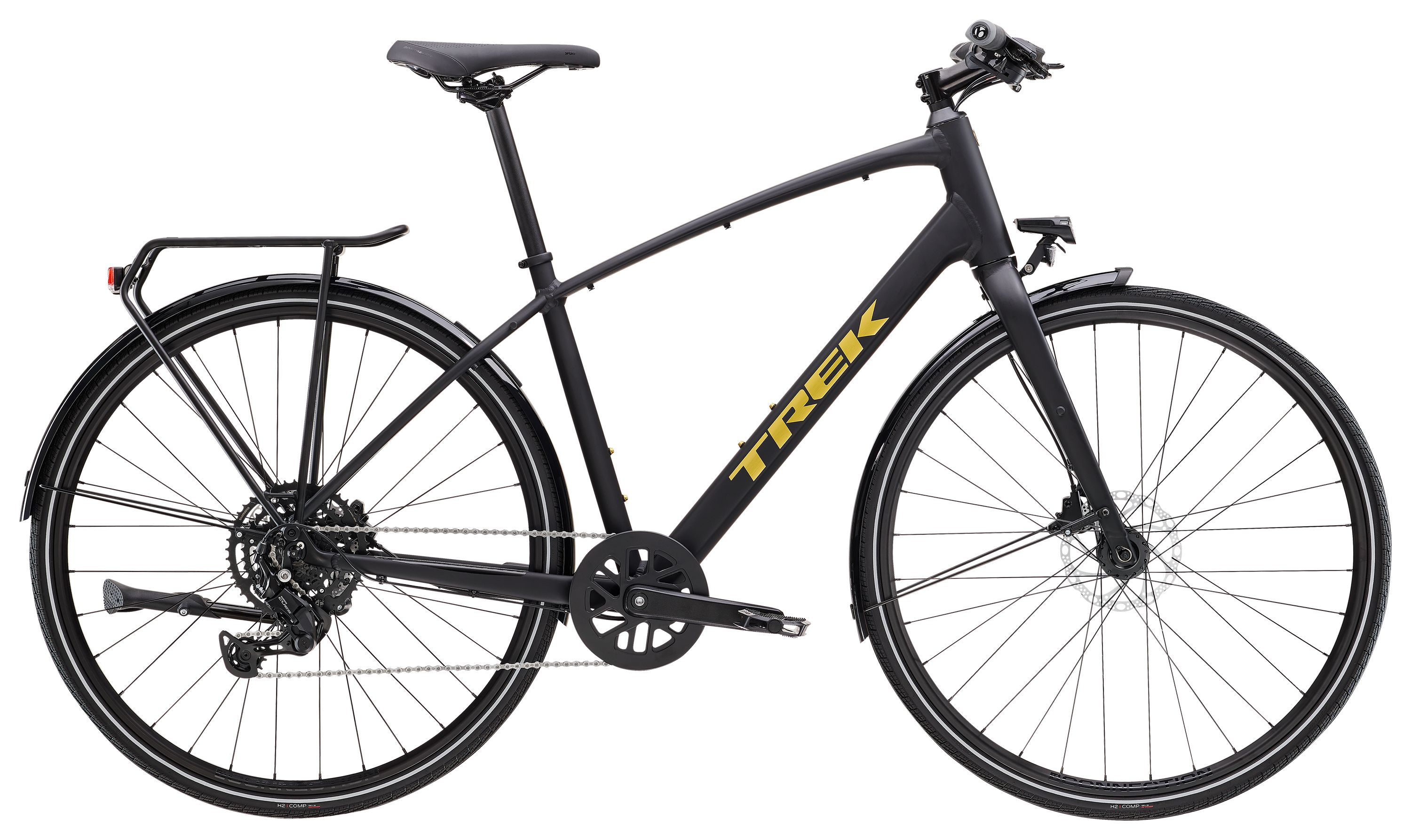 Product Image for Trek FX 2 Equipped - 9-växlad, Matte Trek Black, Ramstorlek: M