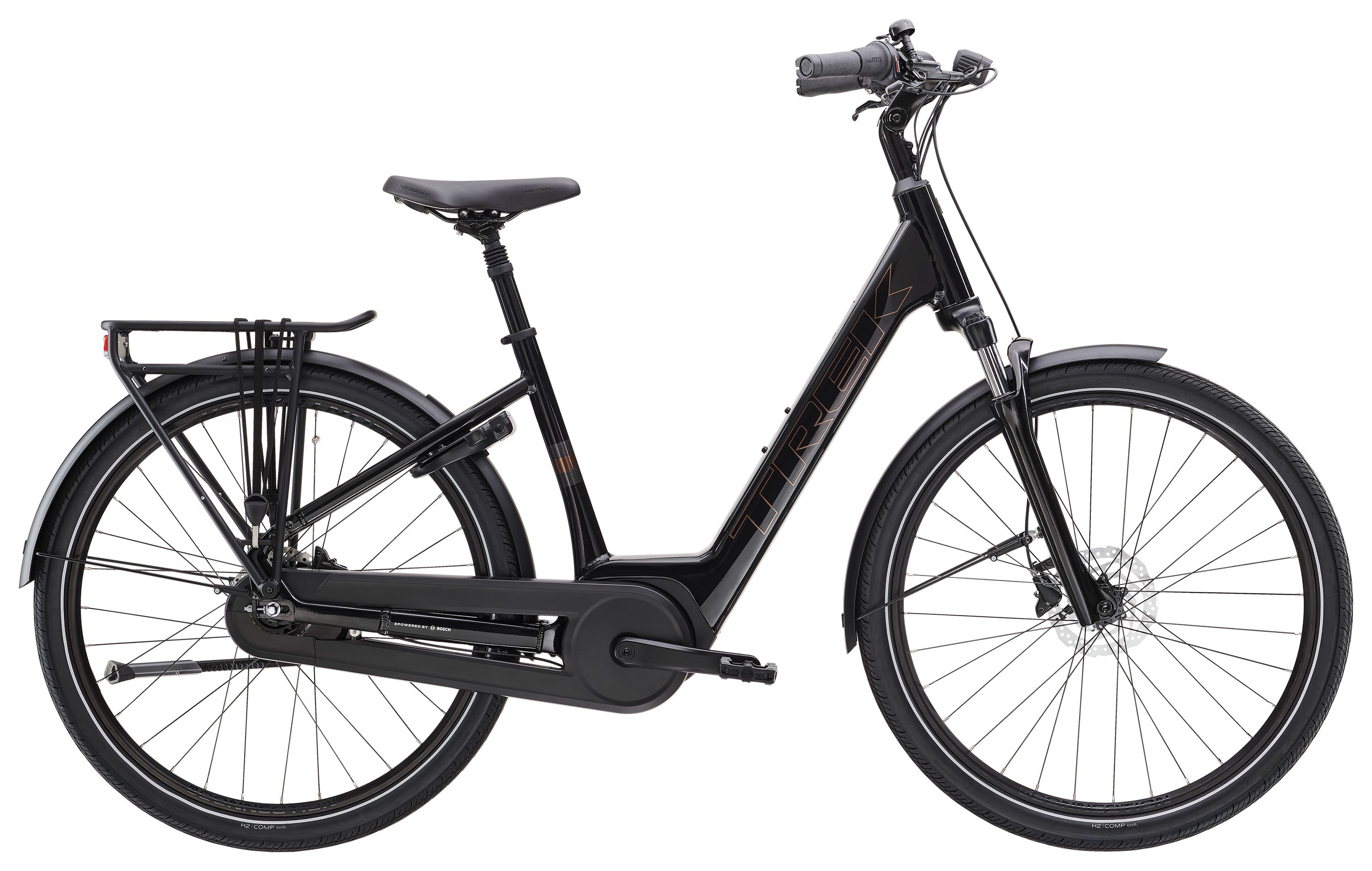 Product Image for Trek District+ 2 Lowstep - Elcykel - 7-växlad, Trek Black, Ramstorlek: L