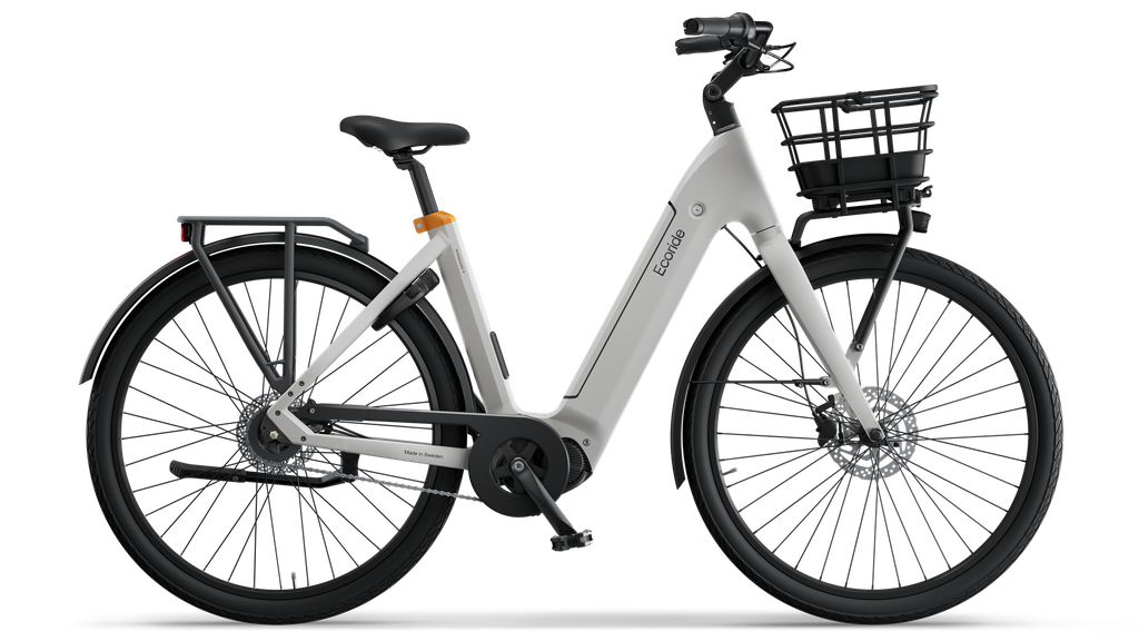 Product Image for Ecoride Ambassador 4 Mittmotor kedja skivbroms - Elcykel - 5-växlad, Vit, Ramstorlek: XL