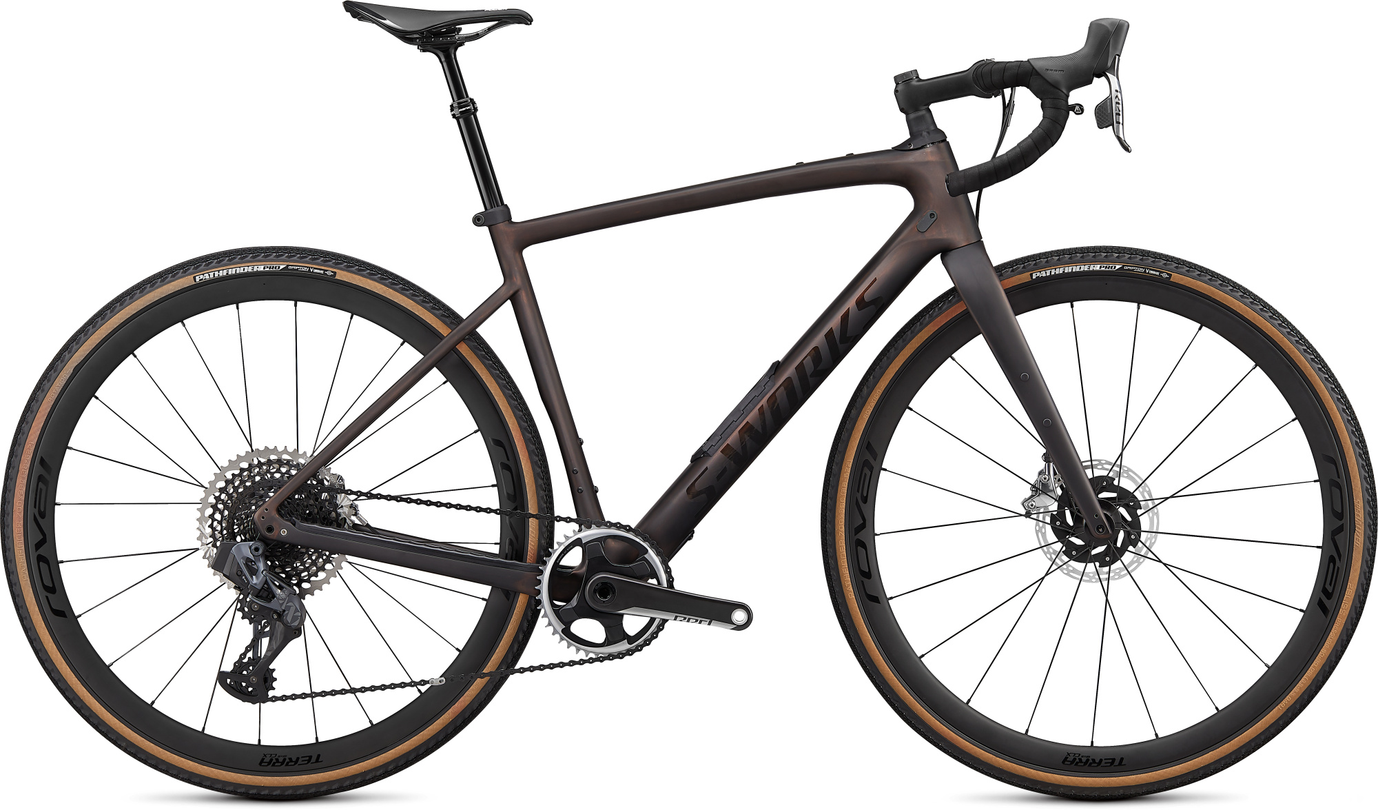 Product Image for Specialized S-Works Diverge - 12-växlad, Satin Carbon/Color Run Pearl/Chrome/Clean, Ramstorlek: 56