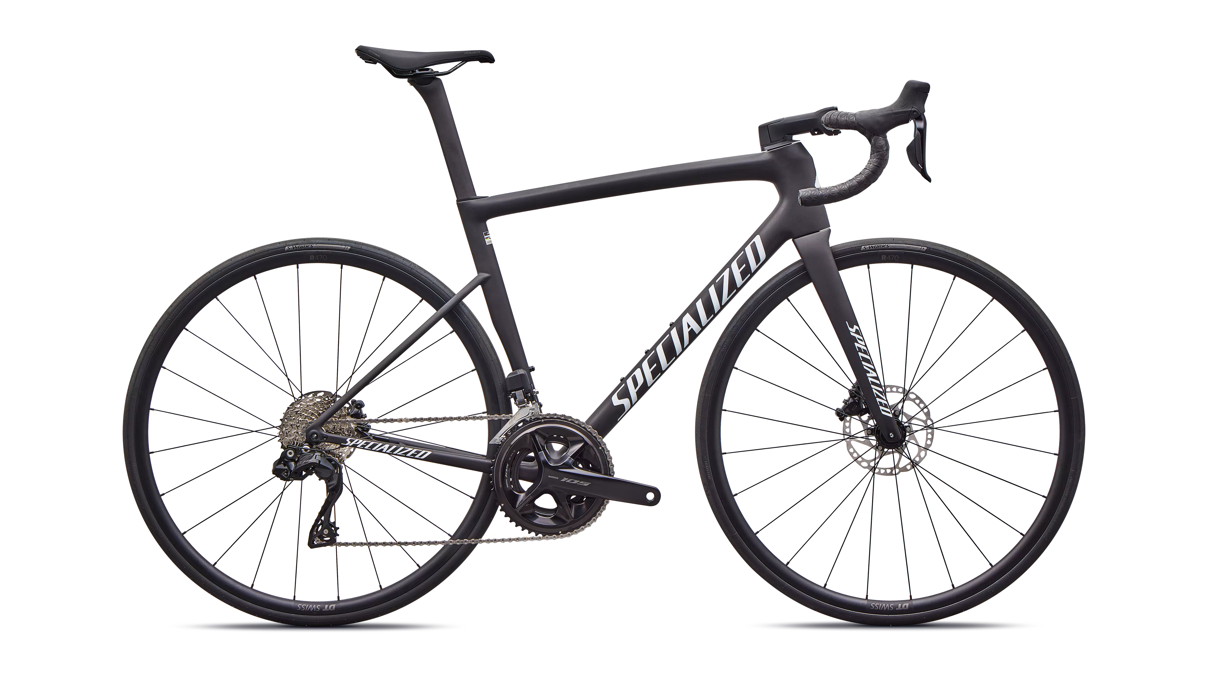 Product Image for Specialized Tarmac SL8 Comp - Shimano 105 Di2 - 24-växlad, Satin Carbon/White, Ramstorlek: 56