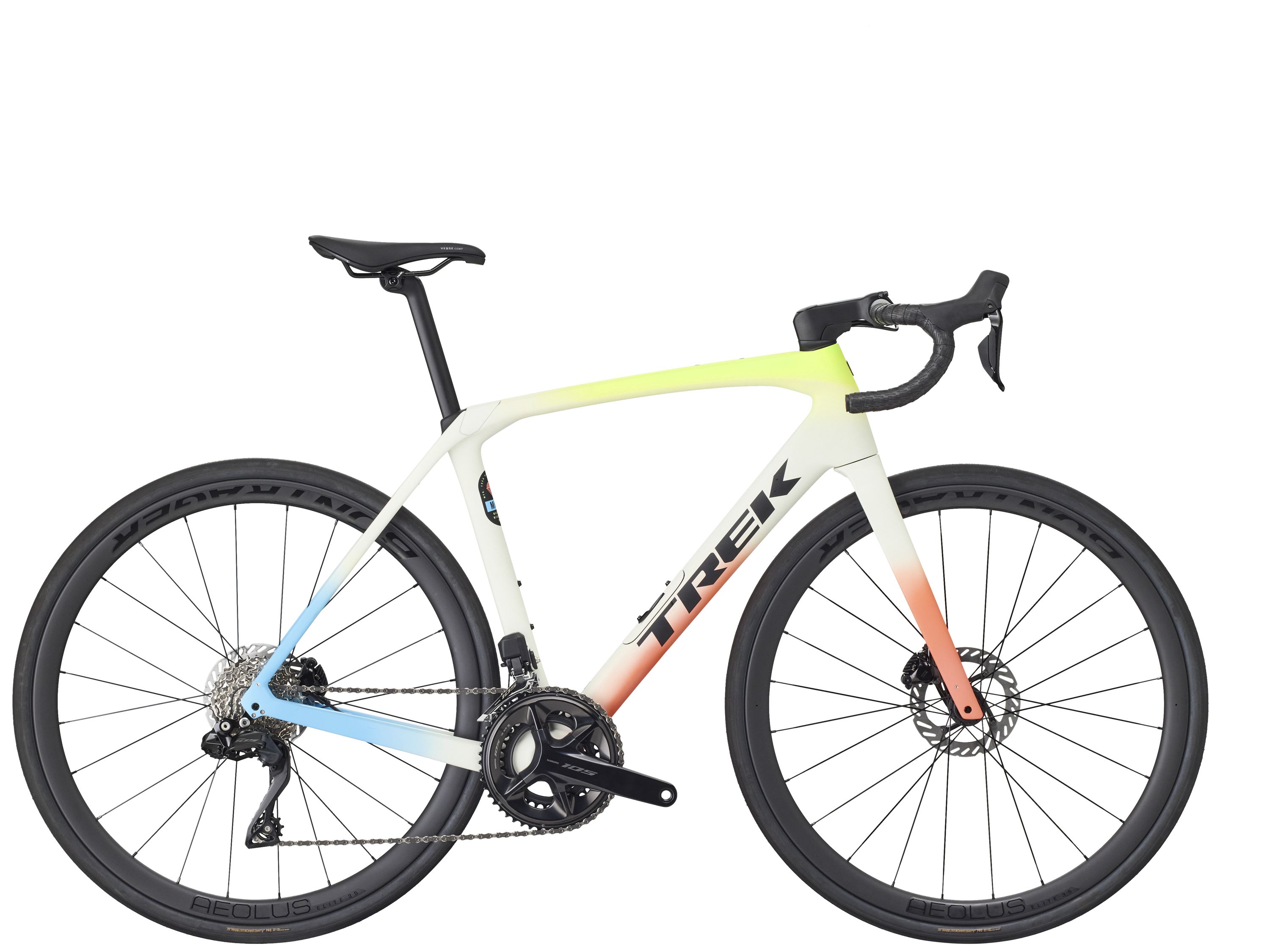 Product Image for Trek Domane SL 6 Gen 4 - 24-växlad, Era White/Glowstick/Coral Fade, Ramstorlek: 60