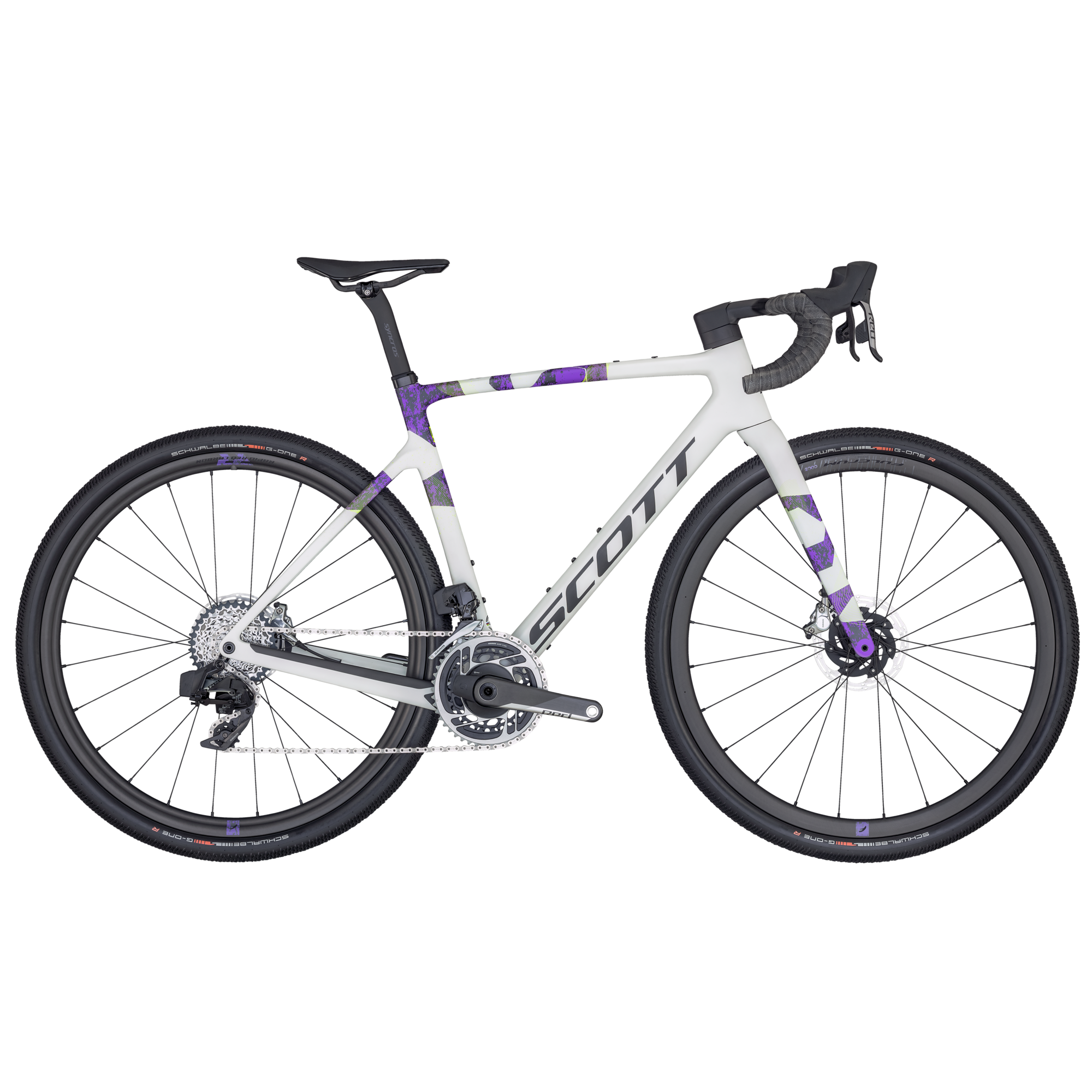 Product Image for Scott Addict Gravel RC - 24-växlad, Beluga Grey/Progressive Purple, Ramstorlek: 58